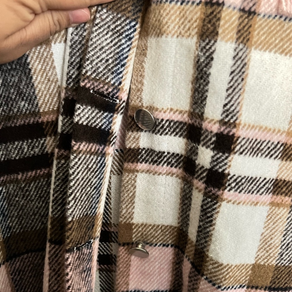 Plaid Button-Up Jacket - Picture 7 of 8